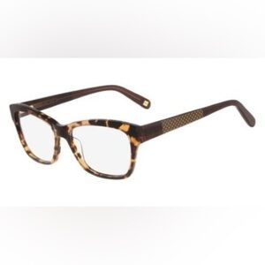 Nine West NW5070 Amber Tortoise Shell Plastic Women Full Frame Emo Trendy Medium